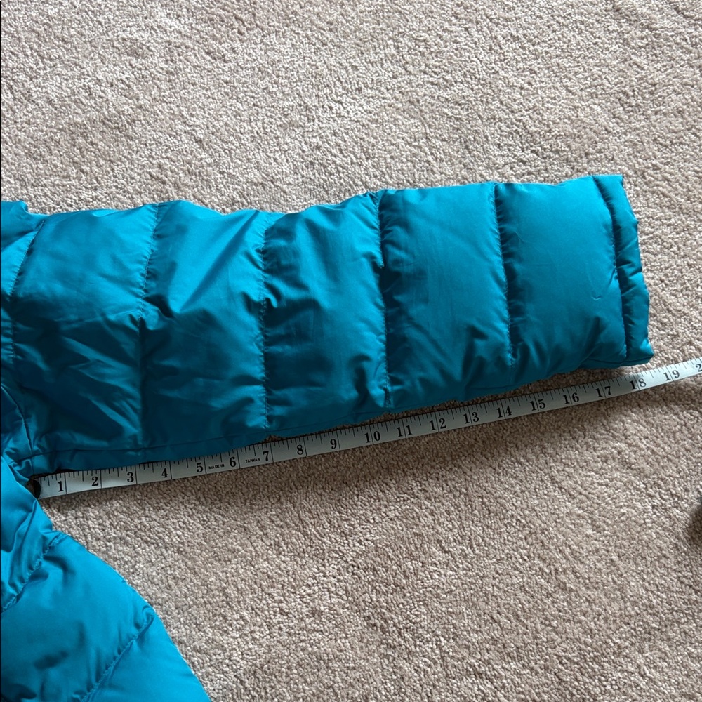 Lands End Light Weight Turquoise Puffer Jacket - Size LP 14-16 - Picture 7 of 8